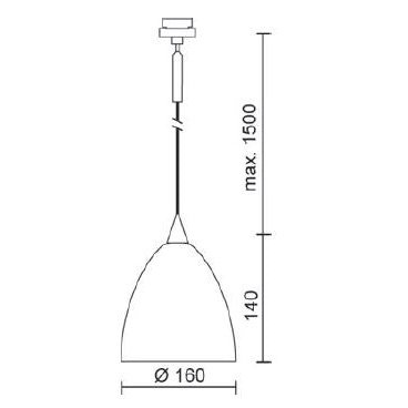 Bruck - Pendelleuchte SILVA / DOWN 160 DLR