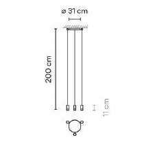 Vibia Lighting - Pendelleuchte Wireflow Freeform sw LED