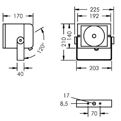 W.Meyer+Sohn - Scheinwerfer Silber Superlight Compact engstrahlend