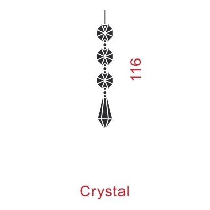 Serien Lighting - Anhänger Zoom Crystal 20 Stück 11,6cm
