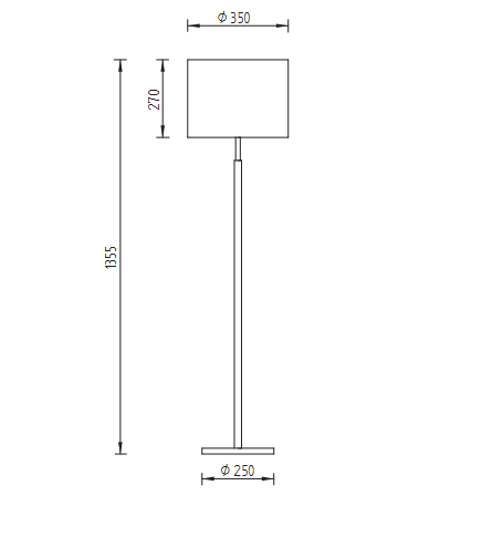 Knapstein Germany - Stehleuchte Leni 41.850 mattnickel/Chintz weiß