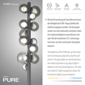 Stehleuchte Pure -E-Popup grau