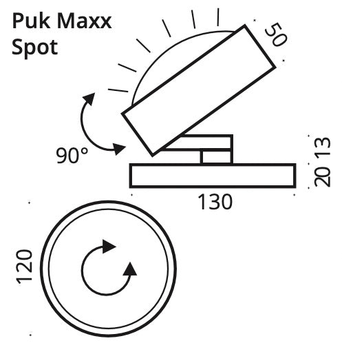 Top Light - Tischleuchte Puk Maxx Spot