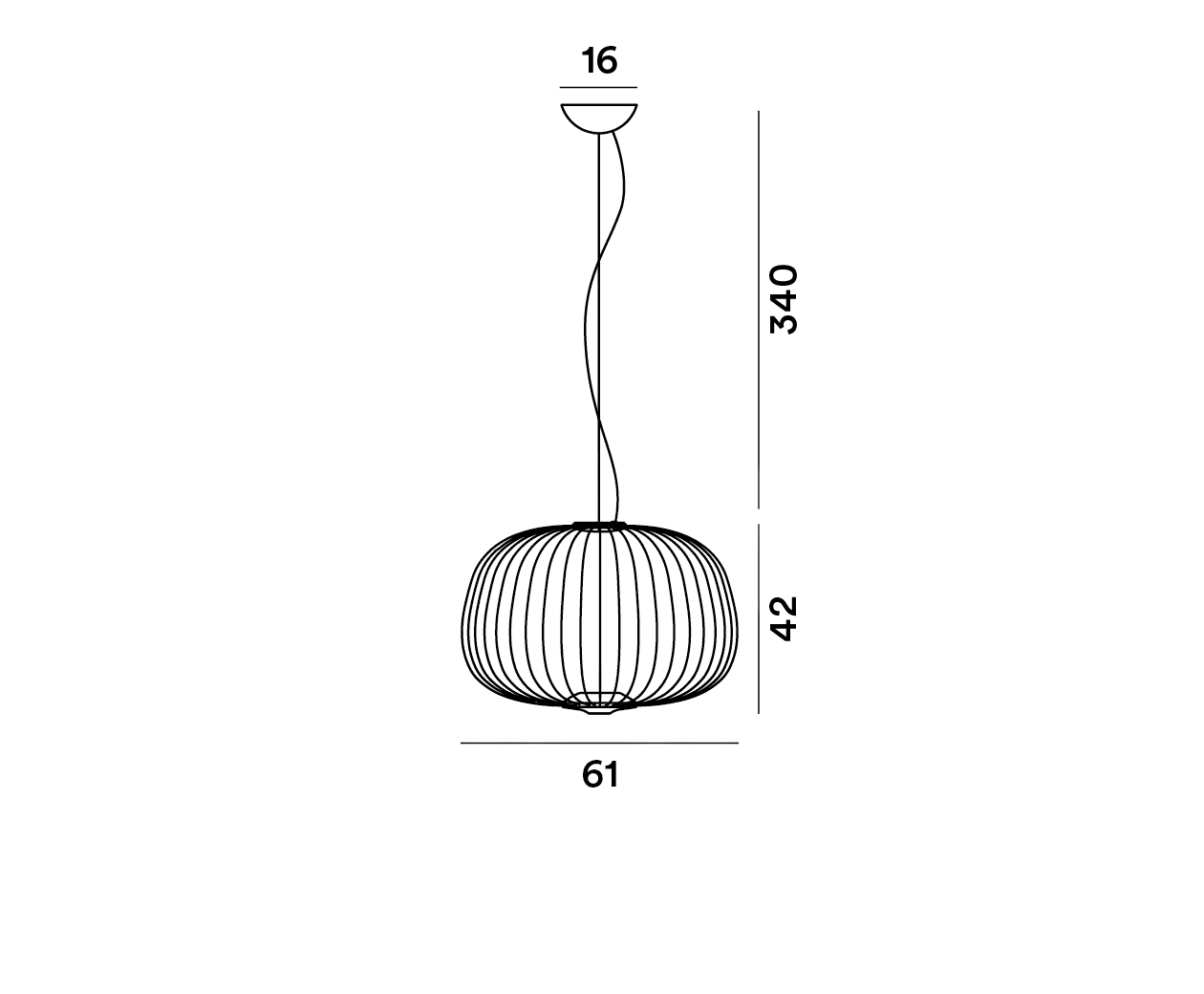 Pendelleuchte Spokes 3 LED
