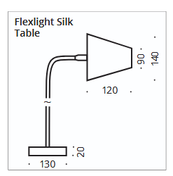 Top Light - Tischleuchte Flexlight Silk