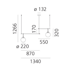 Artemide - Pendelleuchte NH S3 2 Arms