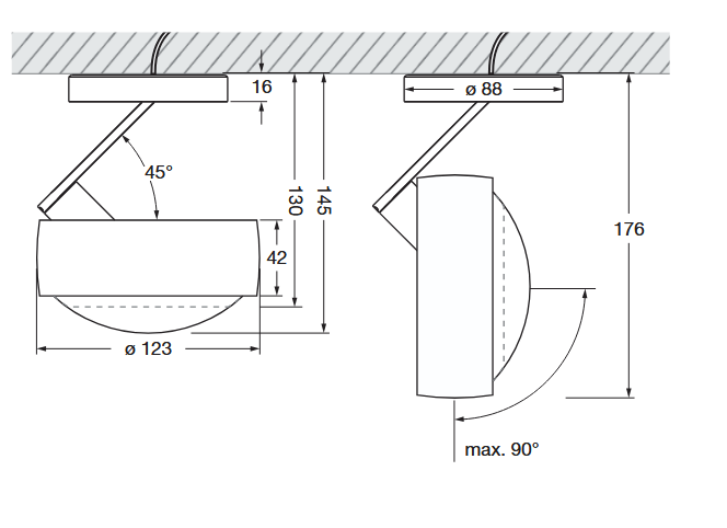 Occhio - Aufbaustrahler Piu Alto 3d VOLT