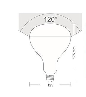 LED zu Parentesi E27 12W 2700K