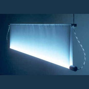Metalarte - Hängeleuchte FLUO M silber Schirm weiß