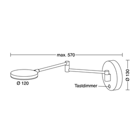 Wandleuchte Plano WB alu matt LED