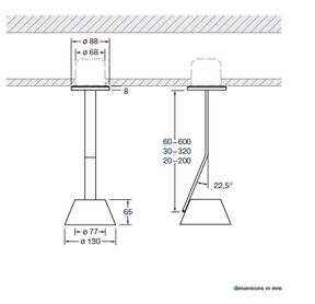 Occhio - Deckenleuchte lei soffitto flat SE 30cm flat Kopf weiß matt / Gestell chrom matt