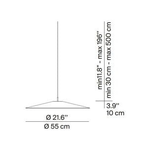 Luceplan - Pendelleuchte Koinè blau matt LED