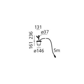 Artemide - Pendelleuchte Tolomeo Lampione Outdoor Hook