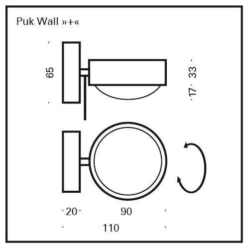 Top Light - Wandleuchte Puk Wall Mini