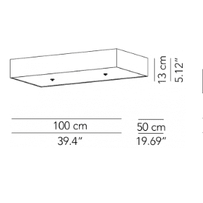 Modoluce - Deckenleuchte Rettangolo Slim LED Deckenleuchte