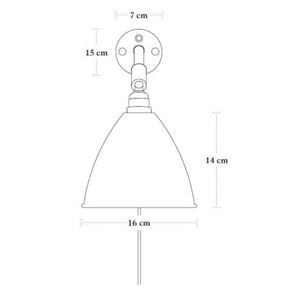 Gubi - Wandleuchte Bestlite BL7 Chrom