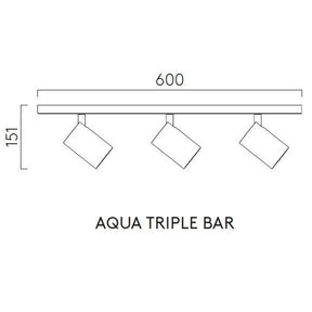 illumina - Aufbaustrahler Aqua Triple Bar weiß LED