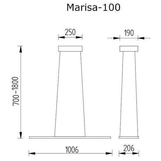 Knapstein - Pendelleuchte Marisa-100 nickelmatt LED