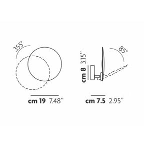 Lodes - Wandleuchte Puzzle Round single weiß LED