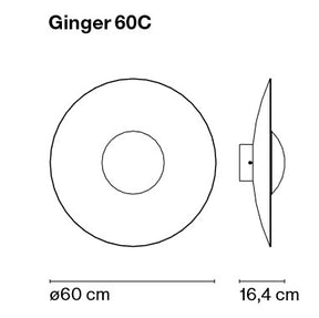 Marset - Wand-/Deckenleuchte Ginger 60 C LED