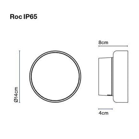 Marset - Wandleuchte Roc IP65 schwarz LED 2700K