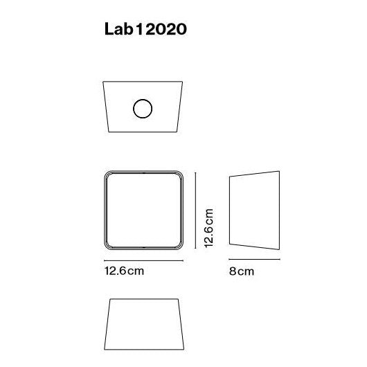 Marset - Wandleuchte Lab 1 2020 Graphitgrau Aluminium LED 4,3W 2700K