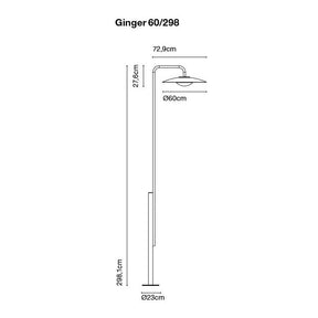 Marset - Mastleuchte Ginger 60/298 Schwarz Weiß LED IP65