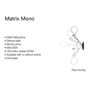 Lumina Italia - Wandleuchte Matrix Mono I Vernickelt