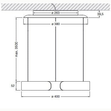 Occhio - Pendelleuchte Mito Sospeso 40 fix up room weiß matt