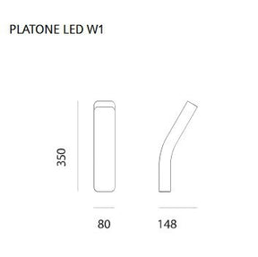 Prandina - Wandleuchte Platone LED weiß