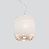 Prandina - Pendelleuchte Gong S3 elfenbein/ transparent