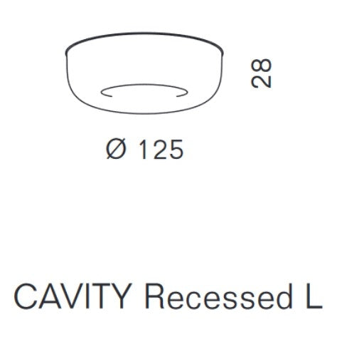 Serien Lighting - Deckenleuchte Cavity Rece. L LED schwarz