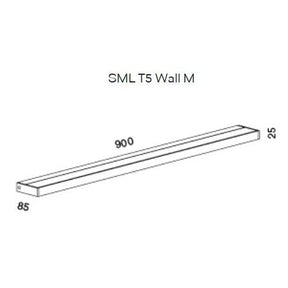 Serien Lighting - Wandleuchte SML Wall T5 alu