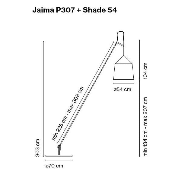 Marset - Stehleuchte Jaima P307 Schirm 54 IP 65
