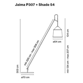 Marset - Stehleuchte Jaima P307 Schirm 54 IP 65