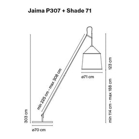 Marset - Stehleuchte Jaima P307 Schirm 71 IP 65
