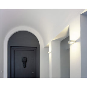 Serien Lighting - Wandleuchte SML Wall M Halogen Aluminium Glas Satiniert/Schwarz Ausstellungsware