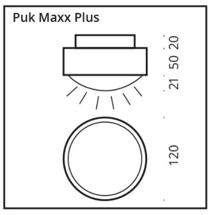 Top Light - Wand / Deckenleuchte Puk Maxx Plus Weiß
